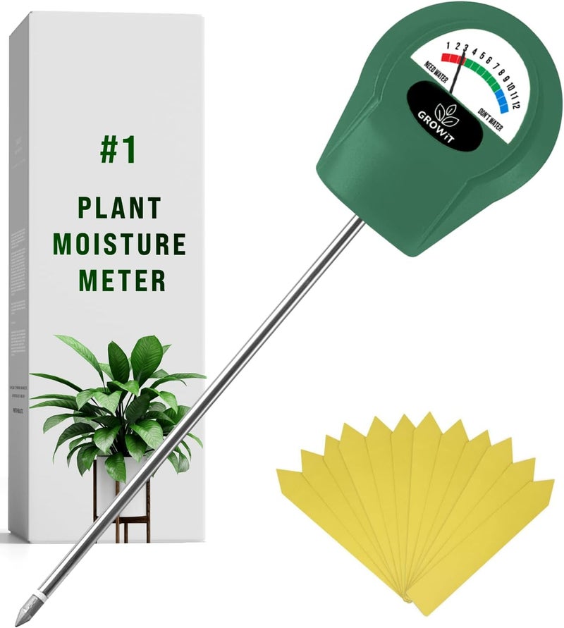 Craft911 GROWIT Soil Water Monitor for Plants - Soil Moisture Meter | Hydrometer for Plants | Plant Moisture Meter Houseplants | Water Tester for Plants | Farming Indoor and Outdoor Plants- Hunter Green - Image 1